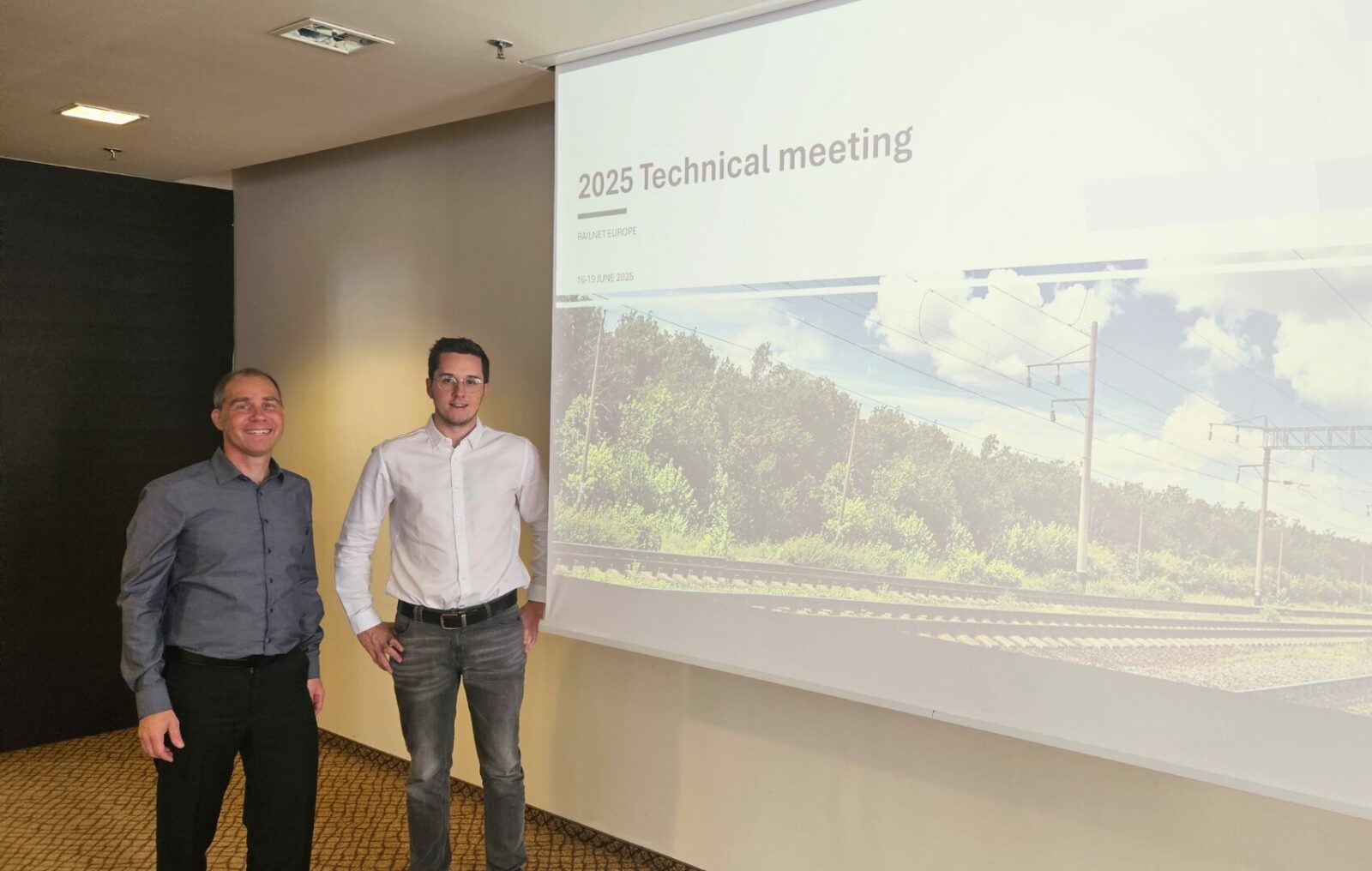 Csaba Bognár-Nyerges and Alessandro Bianchi (from left to right) at the 21th RNE Technical Meeting.