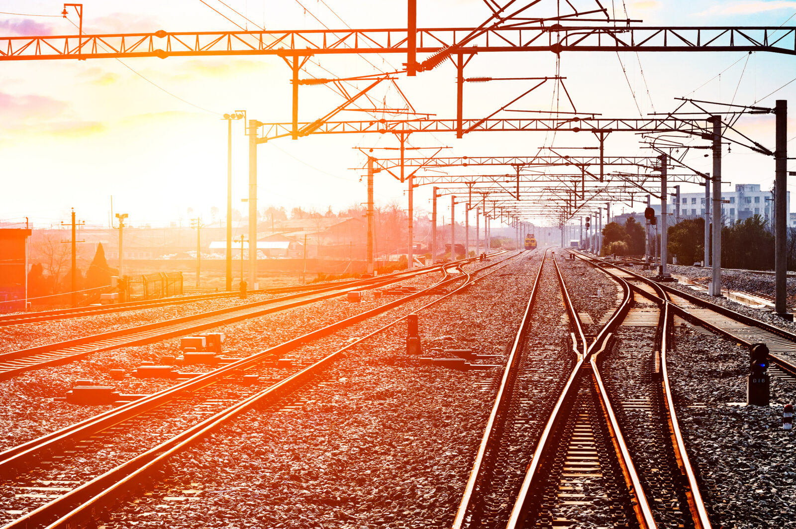 Rail tracks and maintenance veichle