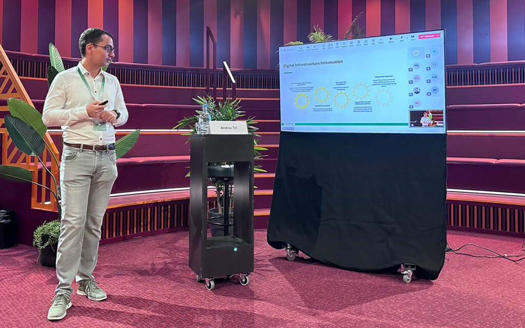 Andras Till speaking at the RNE Summer Academy 25 about EU IT Landscape