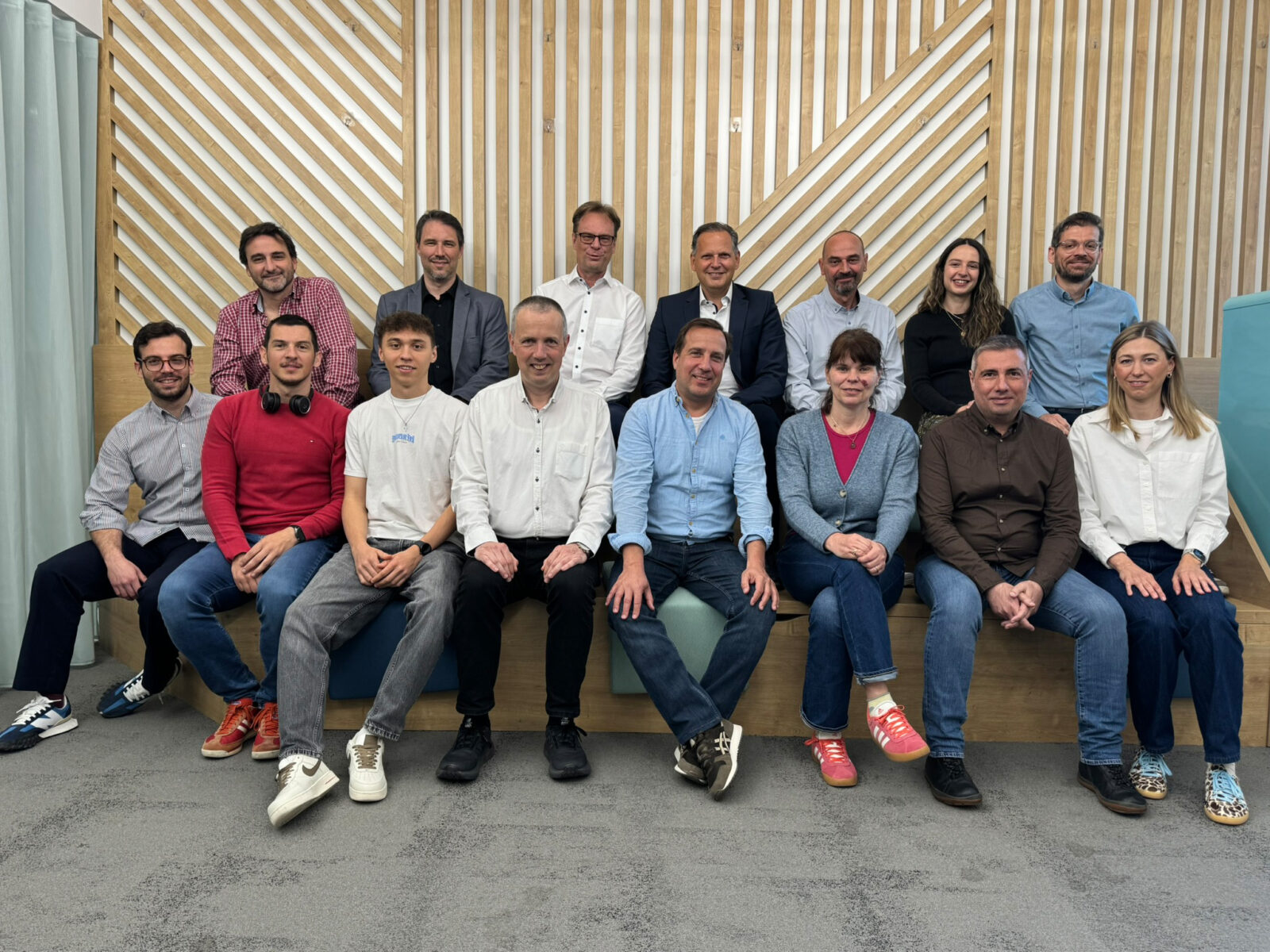 group picture of the whole team involved in preparing the ISO certification process
