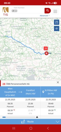 TIS Screenshot - Train on map
